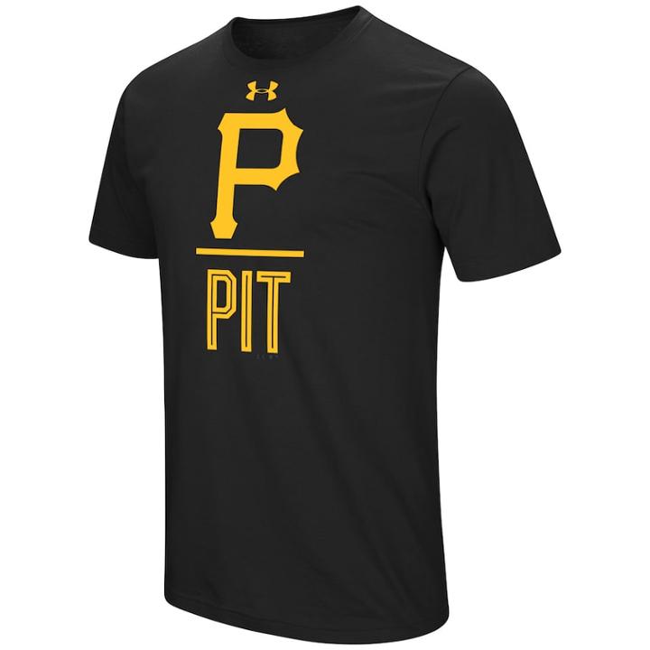 Men's Under Armour Pittsburgh Pirates Slash Tee, Size: Small, Black