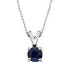 The Regal Collection Sapphire 14k White Gold Pendant Necklace, Women's, Size: 18, Blue