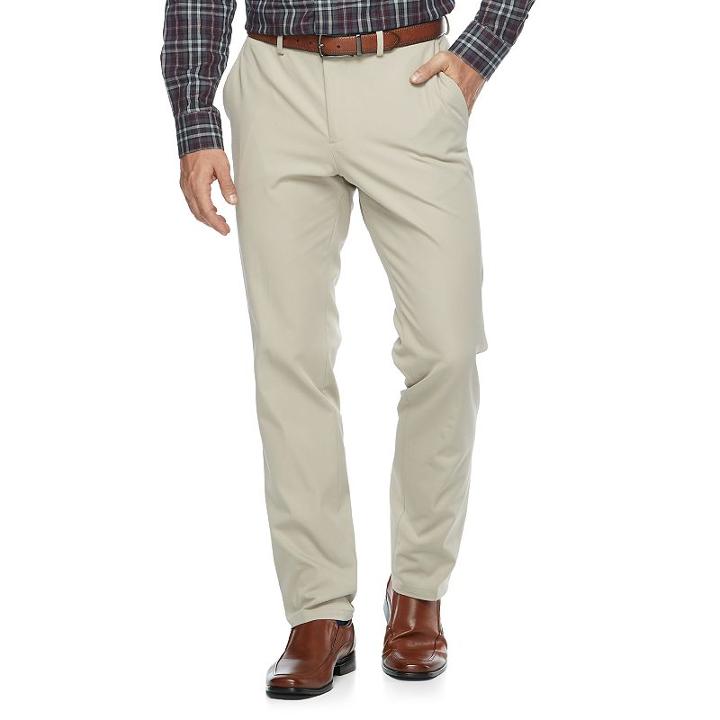 Men's Apt. 9&reg; 9 To 9 Slim-fit Premier Flex Chino Pants, Size: 32x32, Med Beige