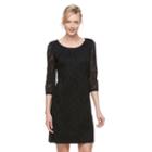 Women's Dana Buchman Lace Shift Dress, Size: Xl, Black