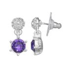 Dana Buchman Fireball Drop Earrings, Women's, Purple