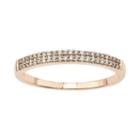 10k Gold 1/9-ct. T.w. Diamond Ring, Women's, Size: 7, Pink