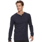 Men's Marc Anthony Regular-fit Waffle-weave Henley, Size: Small, Blue