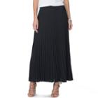 Women's Chaps Floral Pleated Skirt, Size: Medium, Black