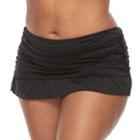 Plus Size Apt. 9&reg; Solid Skirted Bikini Bottoms, Women's, Size: 3xl, Black