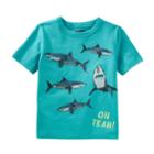 Boys 4-8 Oshkosh B'gosh&reg; Sharks Oh Yeah Graphic Tee, Size: 6, Turquoise/blue (turq/aqua)