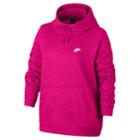 Plus Size Nike Cowlneck Hoodie, Women's, Size: 2xl, Light Red