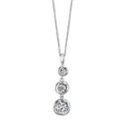 Sirena Collection 14k White Gold 1/4 Carat T.w. Certified Diamond 3-stone Pendant Necklace, Women's, Size: 18