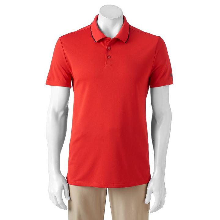 Men's Fila Sport Golf&reg; Fitted Pro Core Performance Polo, Size: Medium, Med Red