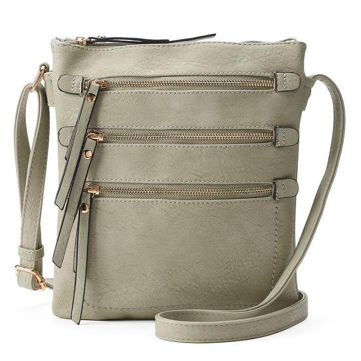 Deluxity Layla Triple-entry Crossbody, Women's, Grey