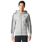 Men's Adidas Full-zip Fleece Hoodie, Size: Large, Med Grey
