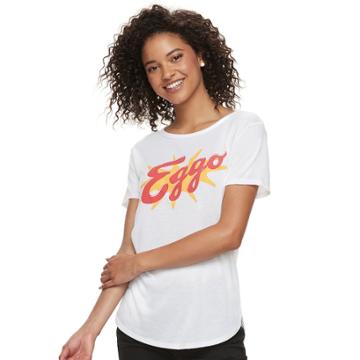 Juniors' Eggo Logo Tee, Teens, Size: Xl, White
