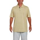 Men's Pebble Beach Classic-fit Striped Performance Golf Polo, Size: Large, Drk Yellow