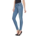 Women's Jennifer Lopez Studded Skinny Jeans, Size: 8 - Regular, Dark Blue