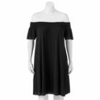 Juniors' Plus Size So&reg; Off The Shoulder Shift Dress, Girl's, Size: 3xl, Black