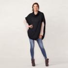 Lc Lauren Conrad Slouchy Turtleneck Poncho, Women's, Black