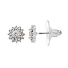 Lc Lauren Conrad Flower Nickel Free Button Stud Earrings, Women's, Silver