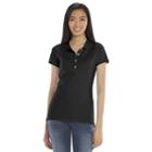 So&reg; Solid School Uniform Juniors' Polo, Girl's, Size: Small, Black