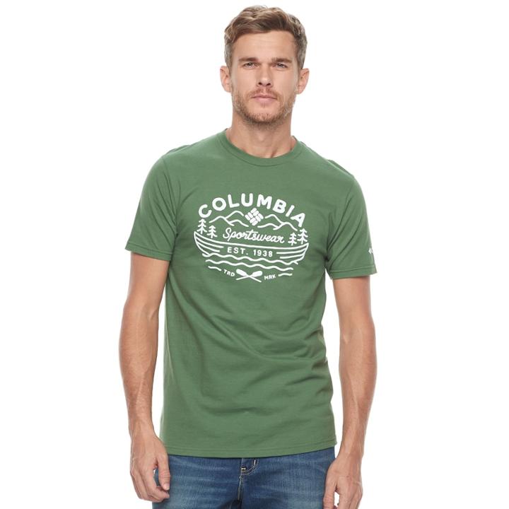 Men's Columbia Graphic Tee, Size: Xl, Dark Green