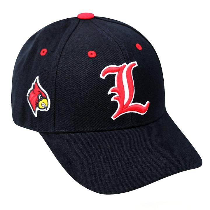 Adult Top Of The World Louisville Cardinals Triple Threat Adjustable Cap, Men's, Black