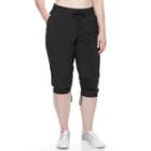 Plus Size Tek Gear&reg; Woven Straight Leg Capri, Women's, Size: 1xl, Black