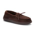 Men's Wembley Rolled Fleece Moccasin Slippers, Size: Medium, Brown