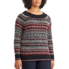 Plus Size Chaps Cable-knit Crewneck Sweater, Women's, Size: 2xl, Black