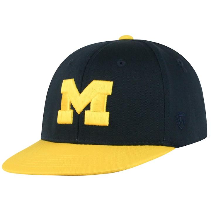 Youth Top Of The World Michigan Wolverines Maverick Cap, Kids Unisex, Blue (navy)