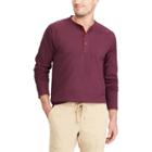 Men's Chaps Classic-fit Henley, Size: Medium, Red