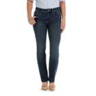 Women's Lee Perfect Fit Straight-leg Jeans, Size: 12 Avg/reg, Dark Blue