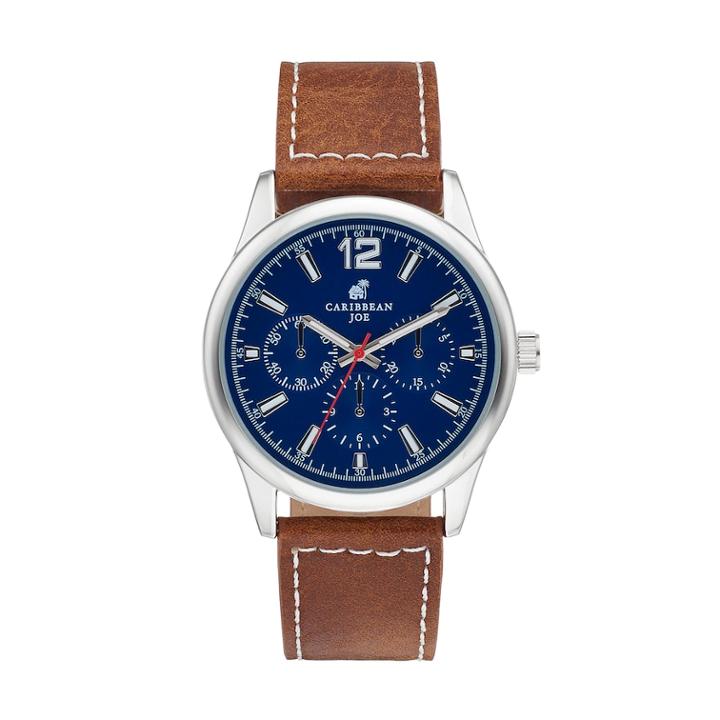 Caribbean Joe Men's Chronograph Watch - Cj7040slbnnv, Size: Medium, Brown