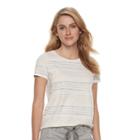 Women's Sonoma Goods For Life&trade; Essential Print Tee, Size: Large, Natural