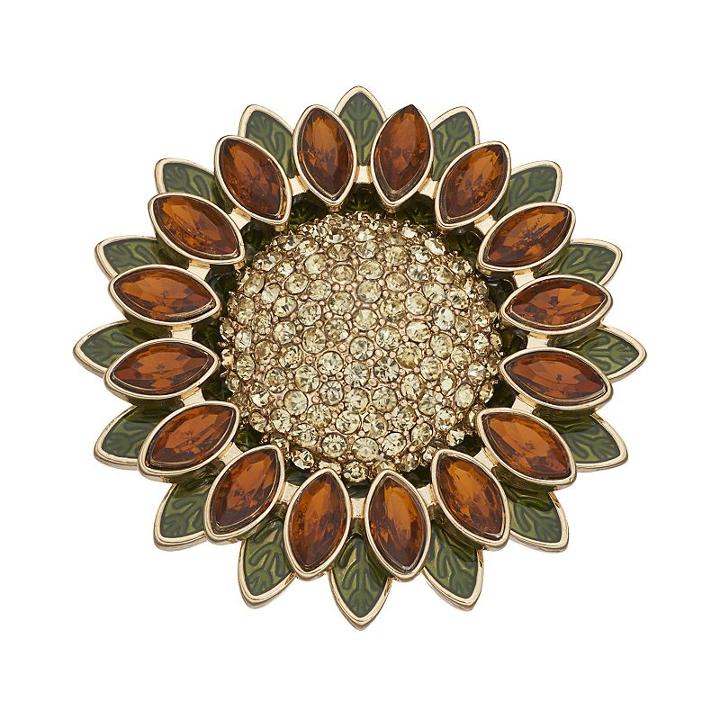 Napier Sunflower Pin, Women's, Gold