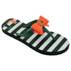 Women's College Edition Miami Hurricanes Bow Flip-flops, Size: Medium, Green
