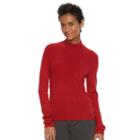 Women's Napa Valley Mockneck Sweater, Size: Large, Red Other
