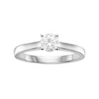 Forever Brilliant 14k White Gold 1/2 Carat T.w. Lab-created Moissanite Solitaire Engagement Ring, Women's, Size: 7
