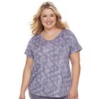 Plus Size Sonoma Goods For Life&trade; Essential V-neck Tee, Women's, Size: 2xl, Drk Purple