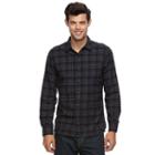 Men's Apt. 9&reg; Slim-fit Plaid Brushed Flannel Button-down Shirt, Size: Large Slim, Black