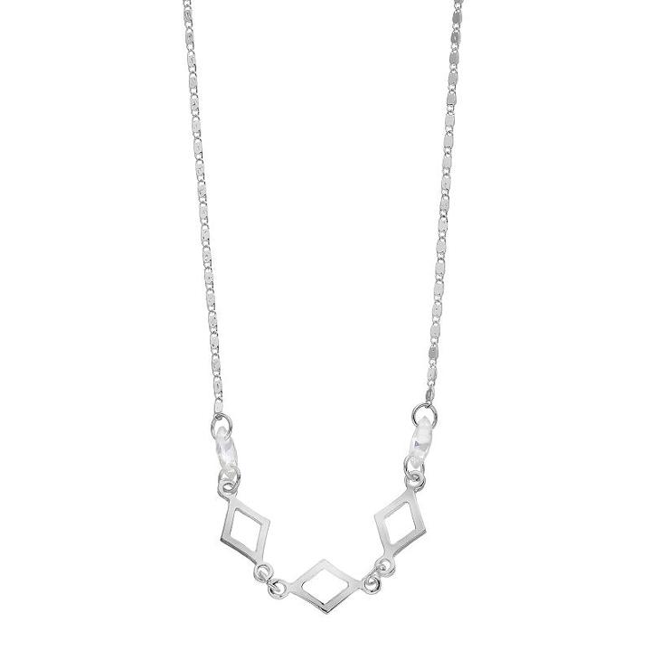 Lc Lauren Conrad Geometric Link Necklace, Women's, Silver
