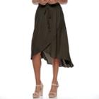 Women's Apt. 9&reg; Tulip Faux-wrap Skirt, Size: Xxl, Green Oth