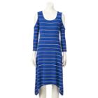 Women's Apt. 9&reg; Striped Cold-shoulder Shift Dress, Size: Small, Brown Over