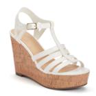 Candie's&reg; Lunar Women's Wedge Sandals, Girl's, Size: 7.5, White