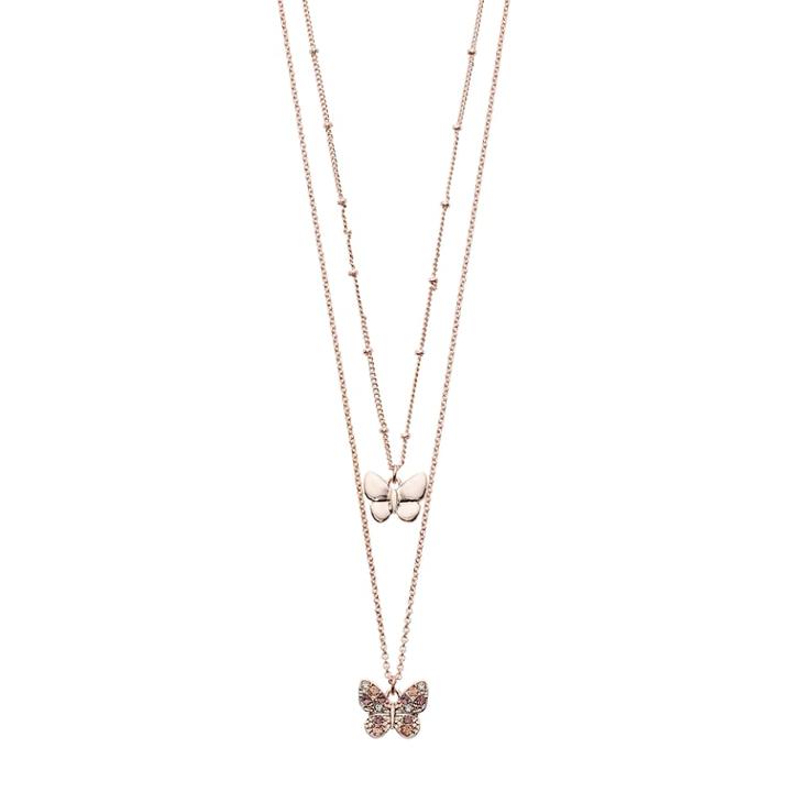 Lc Lauren Conrad Double Strand Butterfly Pendant Necklace, Women's, Pink