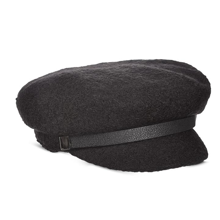 Women's Scala Wool Boucle Fisherman Hat, Black