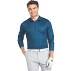 Men's Izod Swingflex Athletic-fit Houndstooth Performance Golf Quarter-zip Pullover, Size: Xl, Blue Other