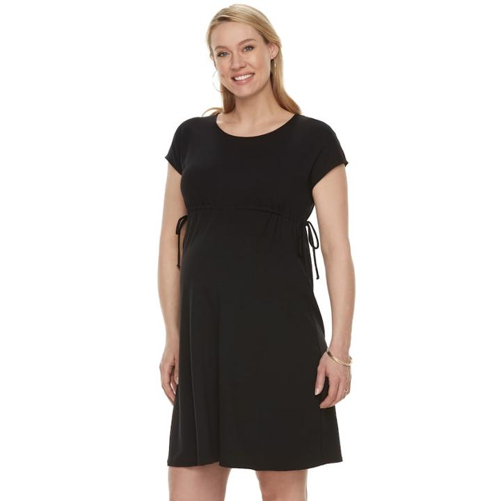 Maternity A:glow Empire T-shirt Dress, Women's, Size: Xs Maternity, Black