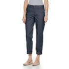 Women's Croft & Barrow&reg; Twill Convertible Pants, Size: 14, Blue (navy)