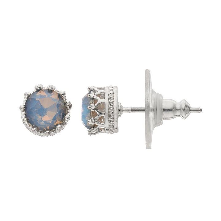 Lc Lauren Conrad Crown Nickel Free Stud Earrings, Women's, Blue