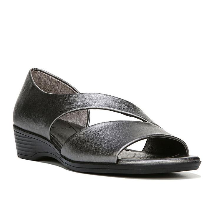 Lifestride Magda Women's Cutout Sandals, Size: 8 Wide, Brown Over