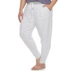 Plus Size Sonoma Goods For Life&trade; Tulip Hem Lounge Pants, Women's, Size: 3xl, White